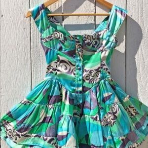 Sold- Vanessa Mooney romper dress, vibrant